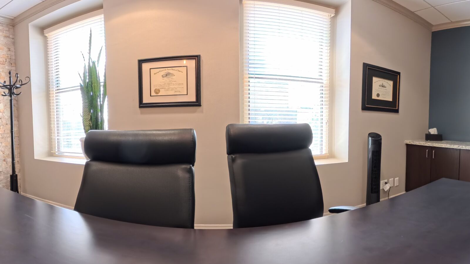 360-degree view of the Rebecca Mason Law conference room in Racine, Wisconsin